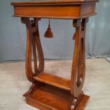 Side table with lyre base