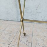 Vintage serving tray in brass and smoked glass 1960