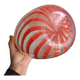 Blown glass vase with red spirals - Murano