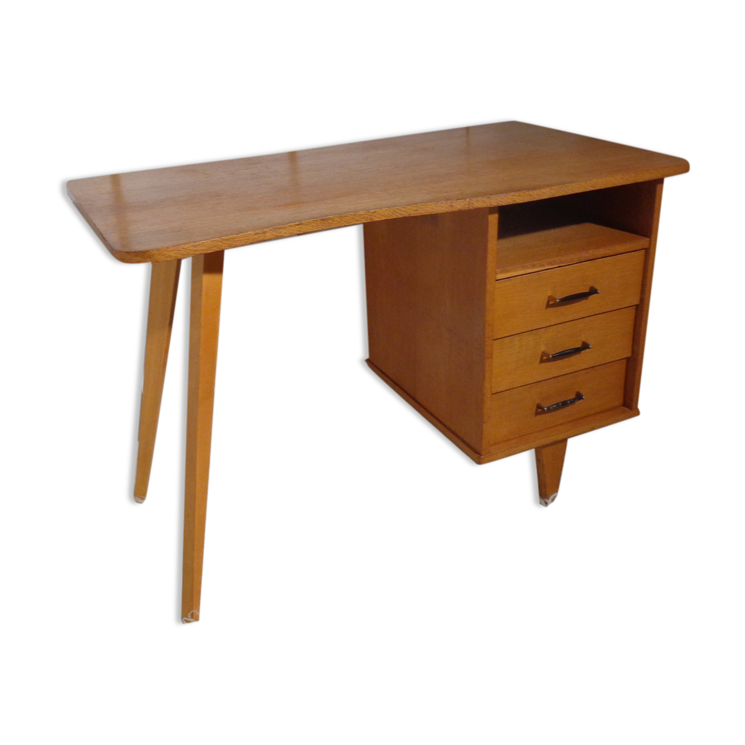 Vintage desk shape bean feet compass year 60