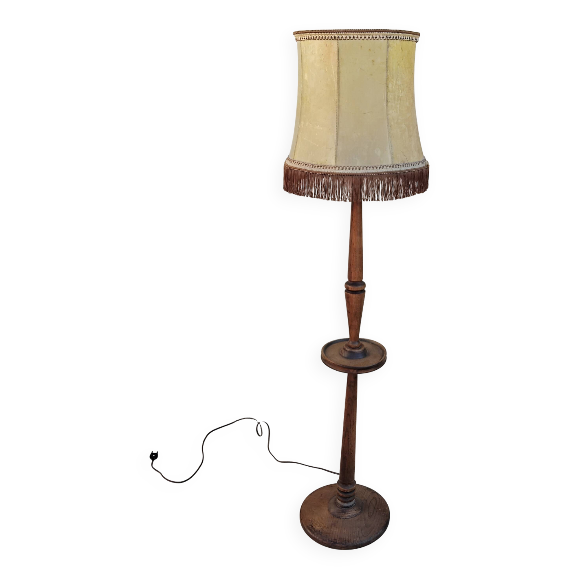 Vintage wooden floor lamp