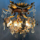 Italian Tole Murano Glass Chandelier 1960’s 