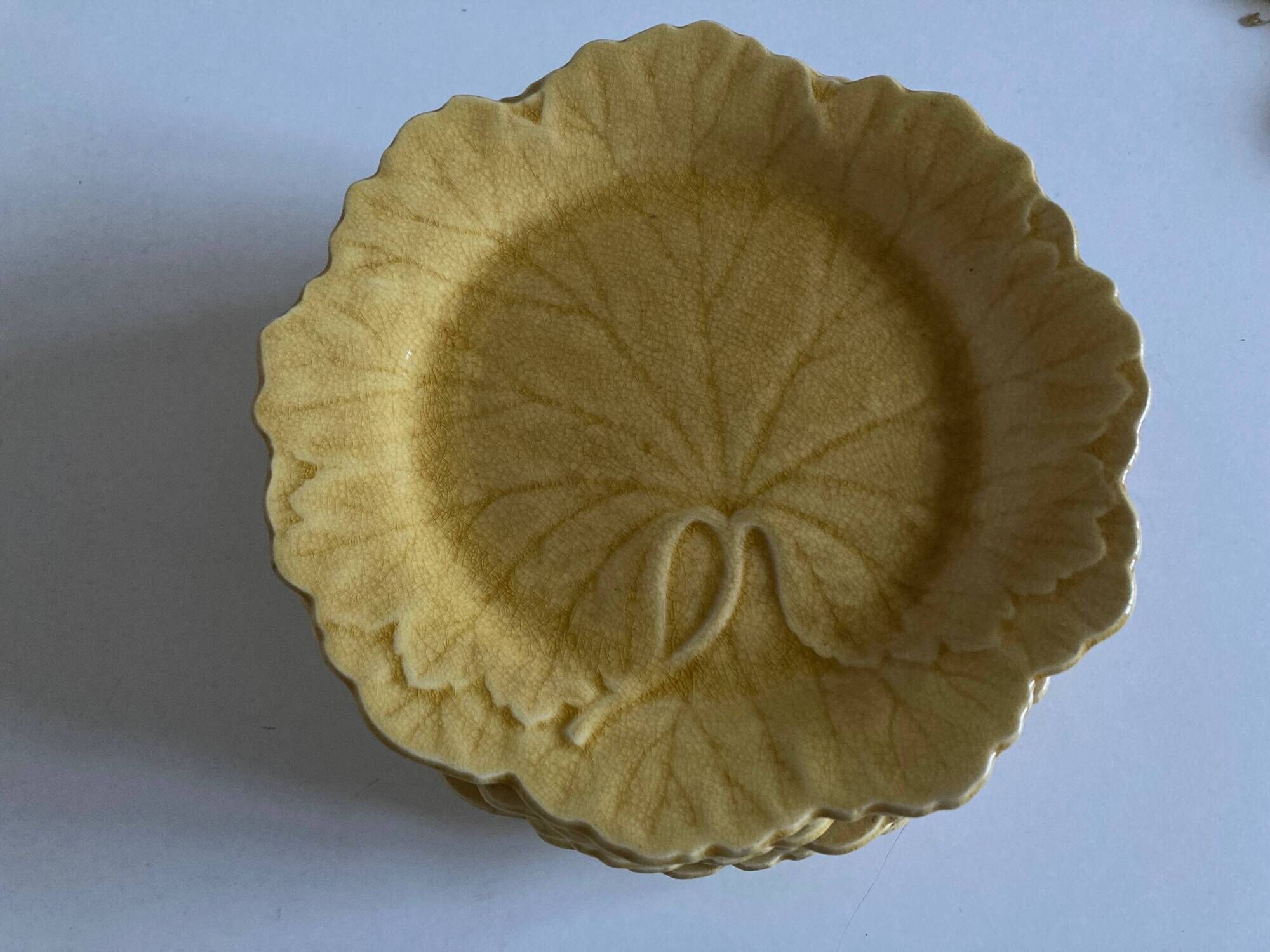 set of 11 Wedgwood vine plates English slip 19th