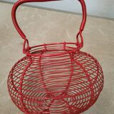 Panier salade œufs rouge ancien