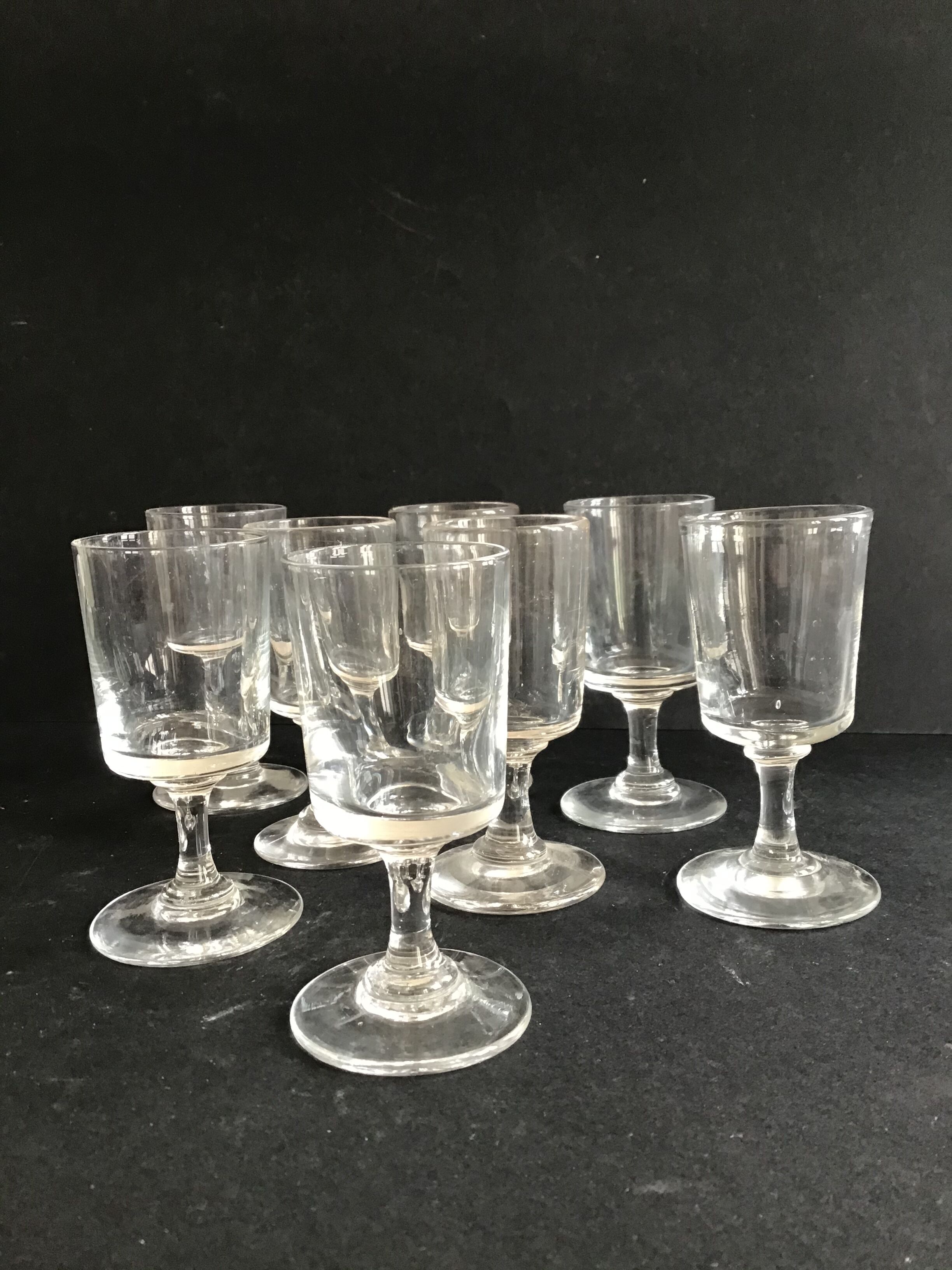 8 glasses with old port