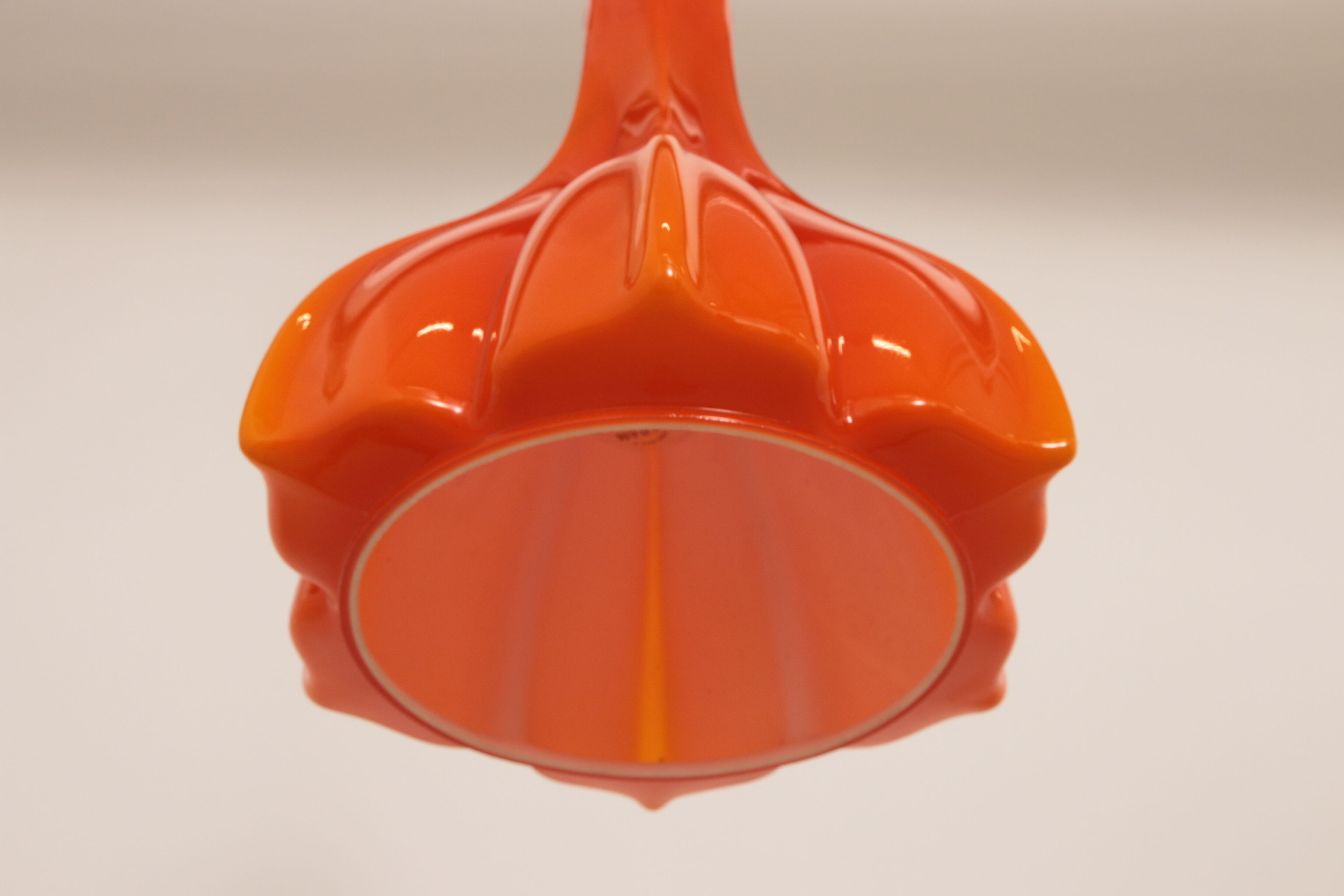 Vintage Orange Glass Pendant Lamp By Peill And Putzler 1960