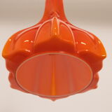 Suspension vintage en verre orange par Peill et Putzler 1960