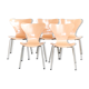 3107 Side Chairs by Arne Jacobsen for Fritz Hansen, 1965, Set of 5
