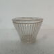 Flared jam jar with striated decoration