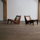 Chaises Kangourou Pierre Jeanneret PJ-SI-59, Inde, 1955