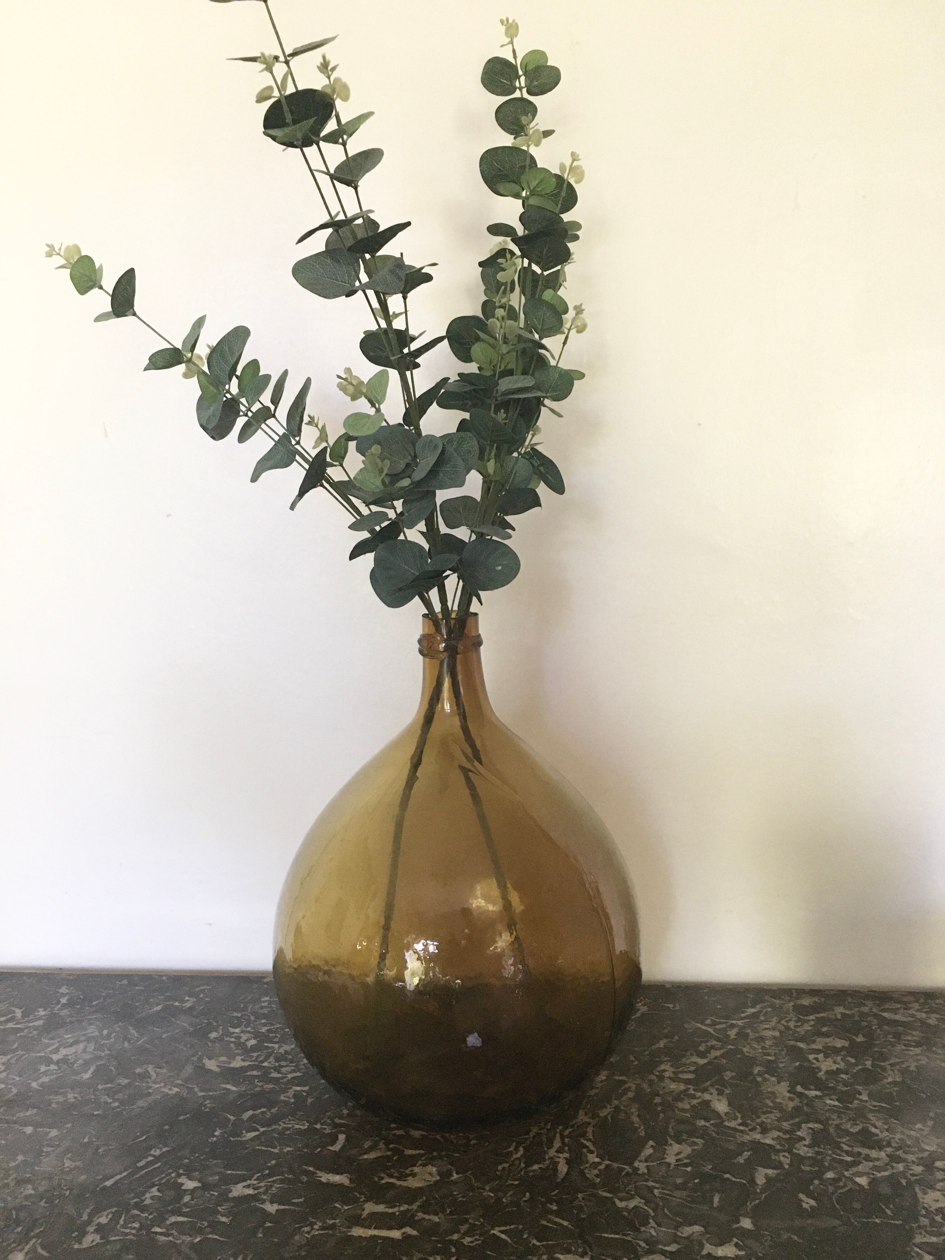 Amber color demijohn 10l