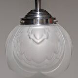 Art Deco ceiling light in frosted glass circa 1930