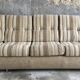 Corner sofa convertible in antique wool brand GMC seats - design 1970
