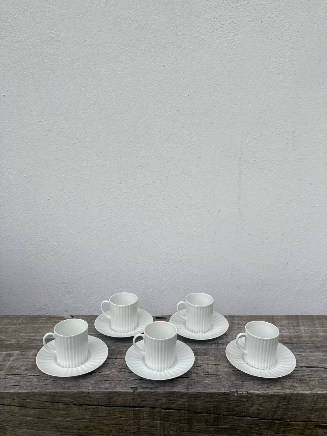Limoges white porcelain coffee cups