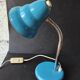 Vintage French desk lamp in blue lacquered metal – 1970s