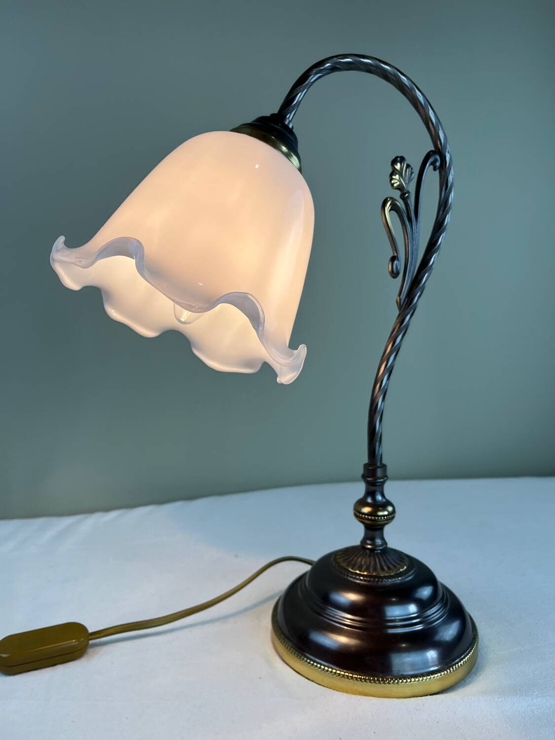 Antique tulip lamp