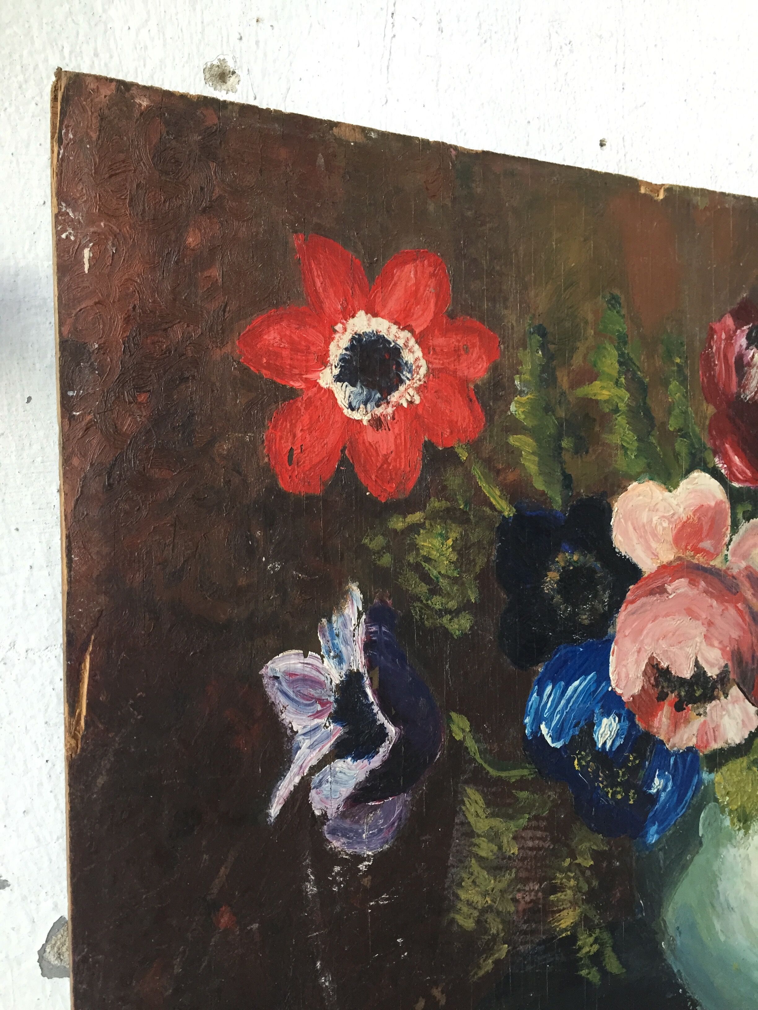 Oil painting flowers 61 x 39 cm