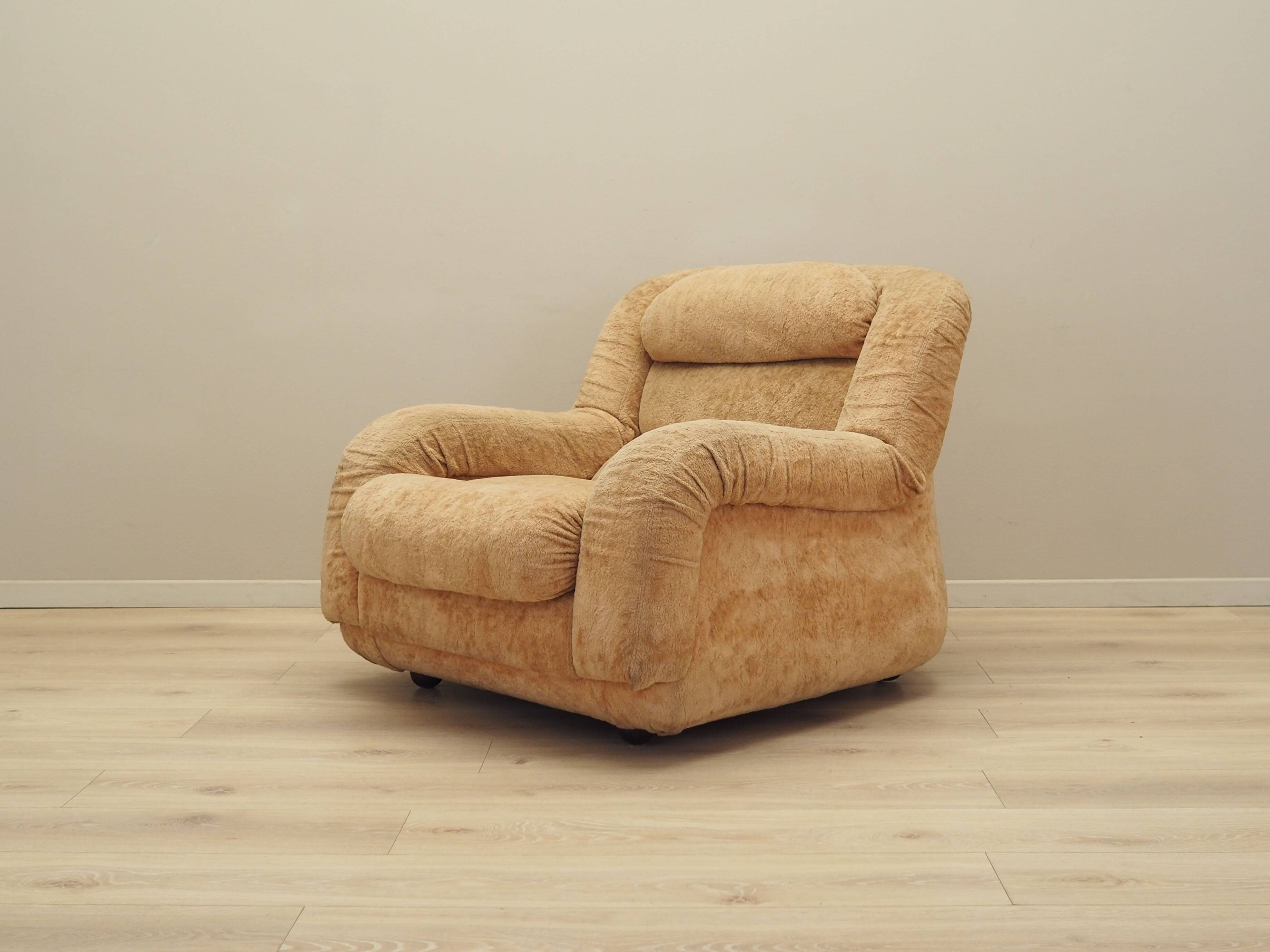 Beige armchair, Italian design, 1960s, production: Italy