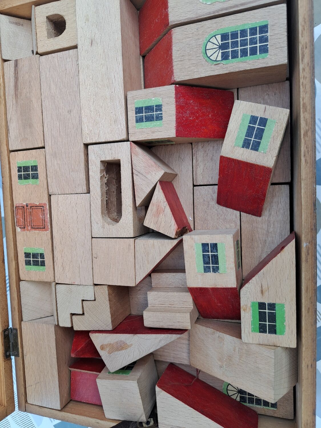 Old wooden construction toy