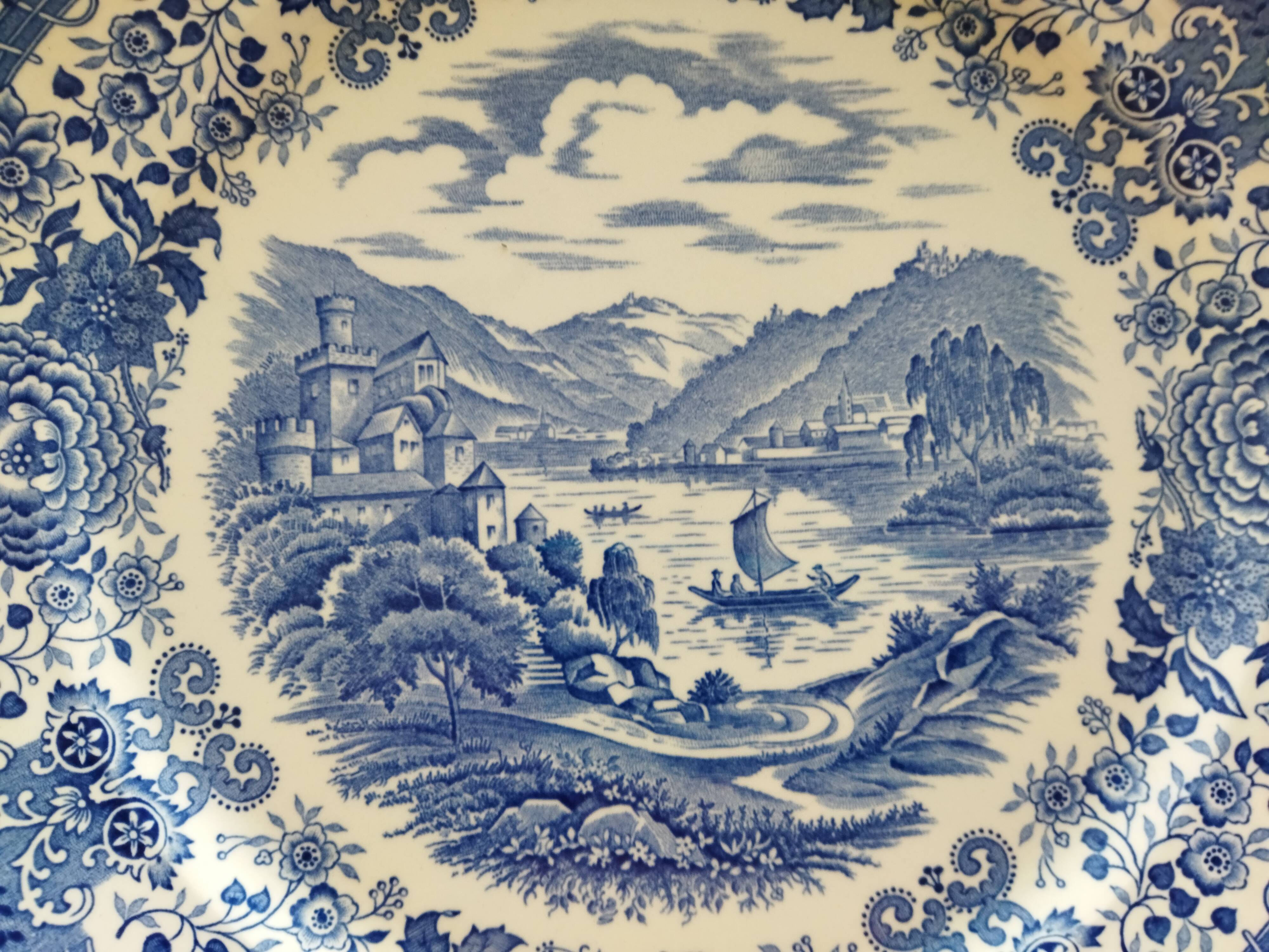 6 flat plates Burgenland blue Villeroy & Boch