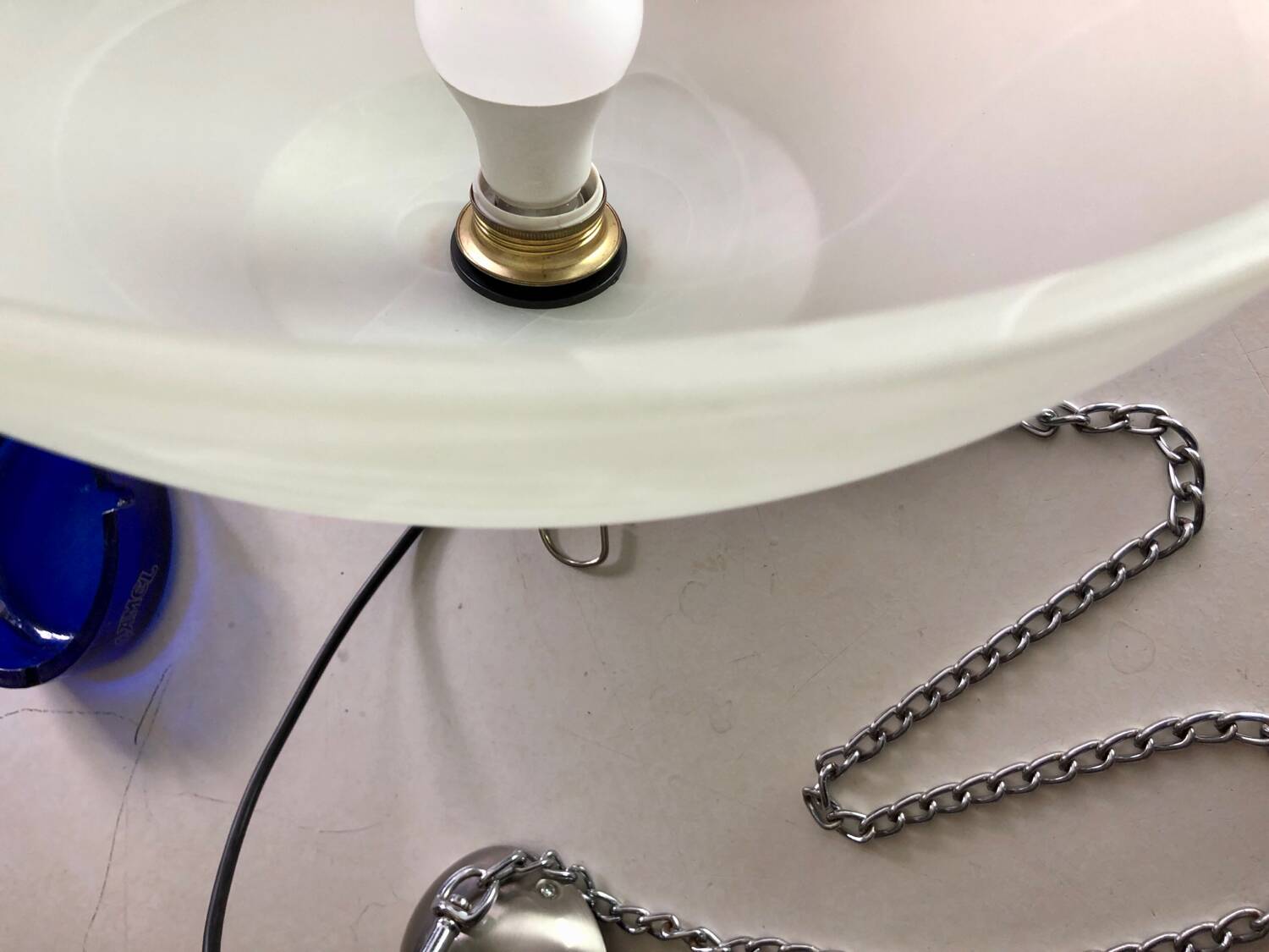 Molded glass pendant light