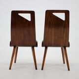 1930s J.Kroha Set of 4 Very Rare Dining Chairs for Grand Hotel, Czechoslovakia