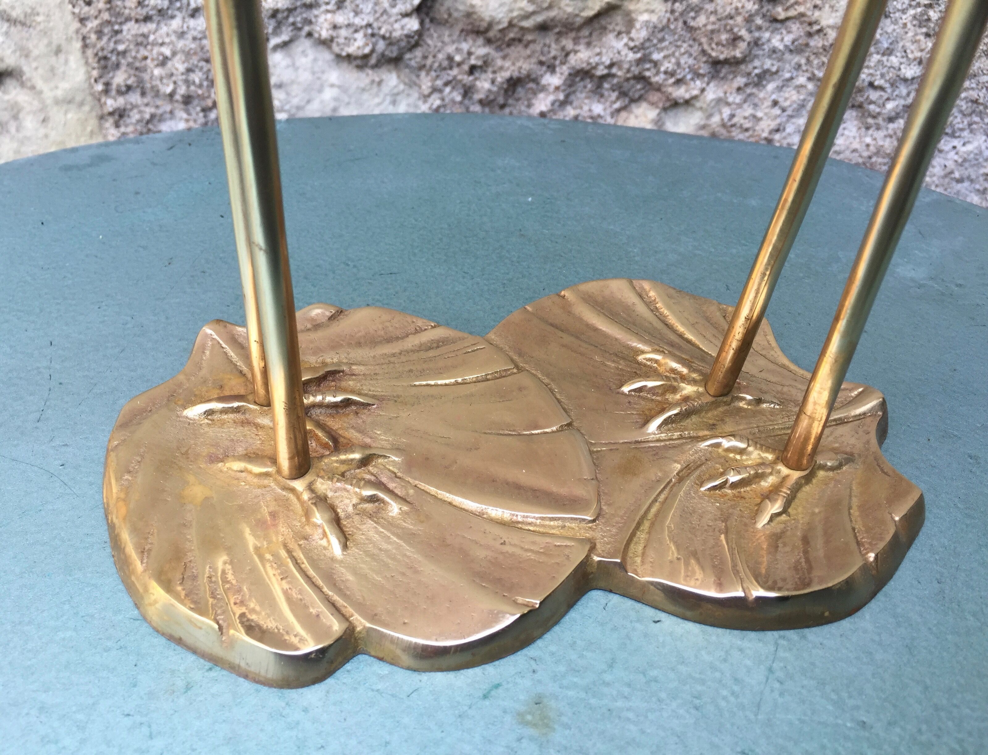 Couple of vintage brass herons