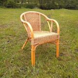 Vintage rattan armchair