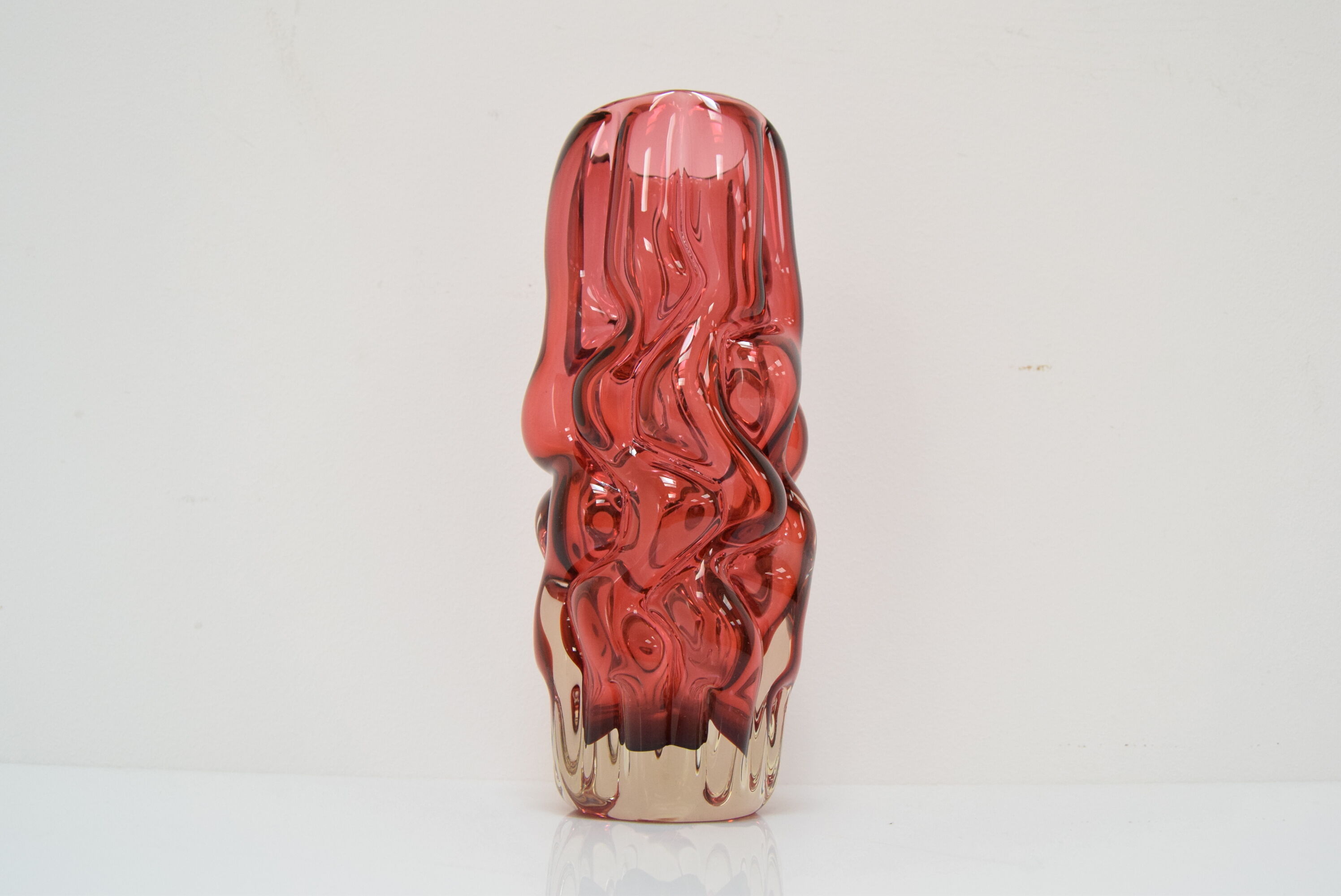Glass Vase by Pavel Hlava for Crystalex Nový Bor,1970's.