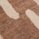 Berber beni ouarain rug dark beige and modern white