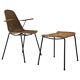 Wicker armchair and footrest, Germany, 1960s