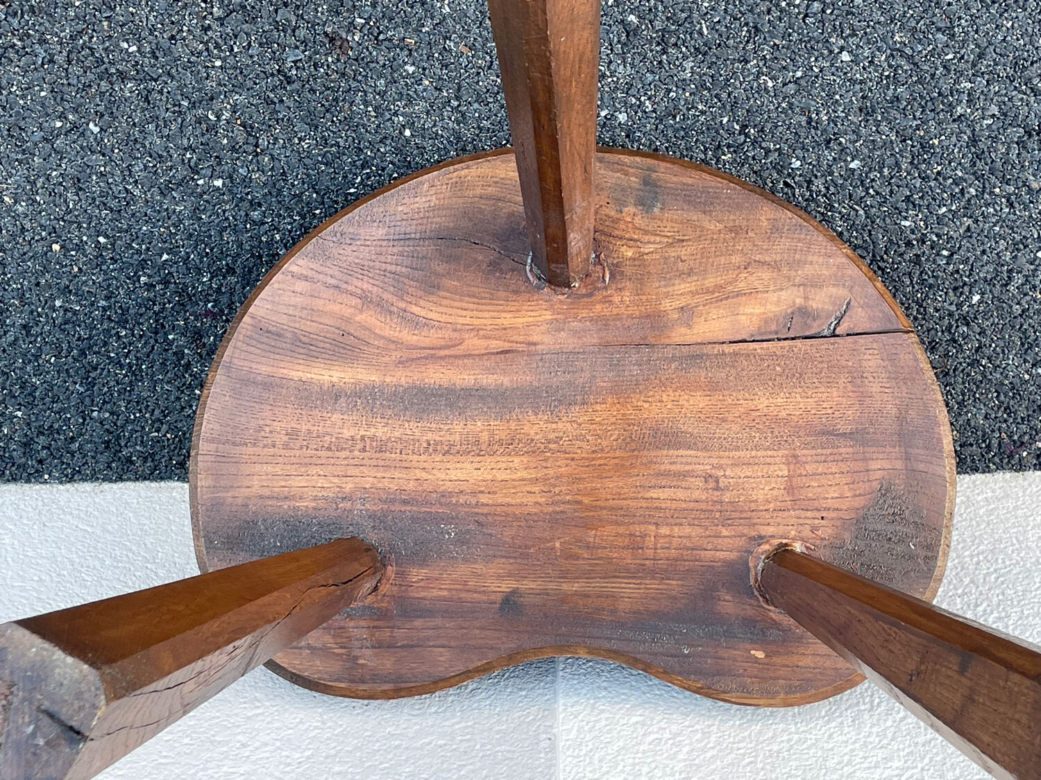 French brutalist tripod stool