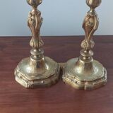 Pair of bronze candlesticks