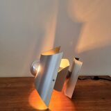 Pair of space age stainless steel wall lights