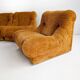 Set of 4 Modular Italian Lounge Chairs 1970s