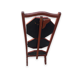 Chinese folding pedestal table in red lacquered wood