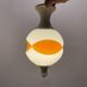 Set of 3 Space Age Pendant Lights in White Opaline Glass, Italy, 1970s