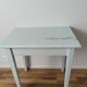 Farm table, kitchen table, rustic blue patina desk, 1950s