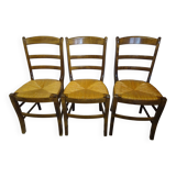 Ensemble de 3 chaises Baumann, 1980s