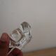 Pair of crystal salt cellars from Daum France with box and spoon.