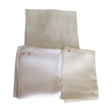 Lot de 3 serviettes monogramées