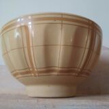 Straw yellow lunch bowl and ochre stripes