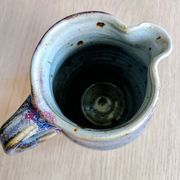 Glazed stoneware jug handmade