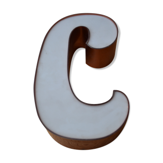 Letter sign C in plexiglass