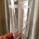 Duo de verre a cafe en verre epais a decor floral
