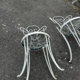 Old wrought iron garden furniture