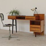 Adjustable industrial chair metal Czechoslovakia 1960