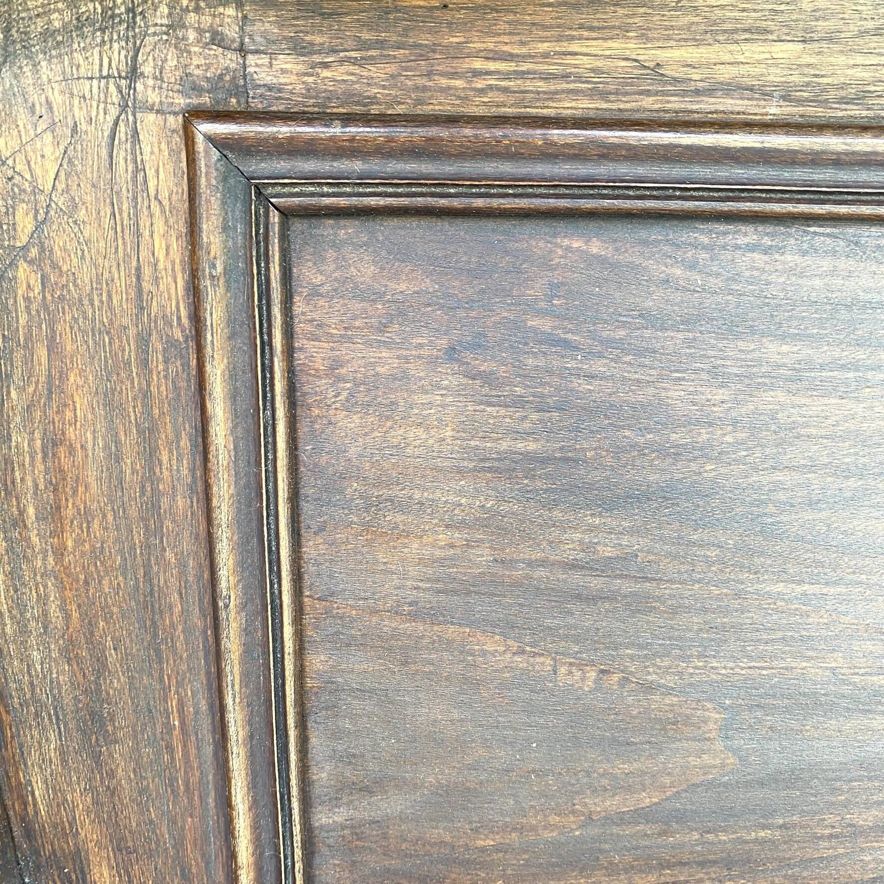 Large wall shelf with 2 wooden and brass shelves.