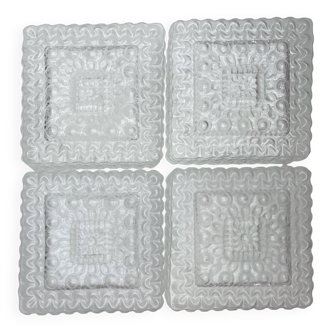 Plafonnier ou applique carré industriel minimaliste (lot de 4)