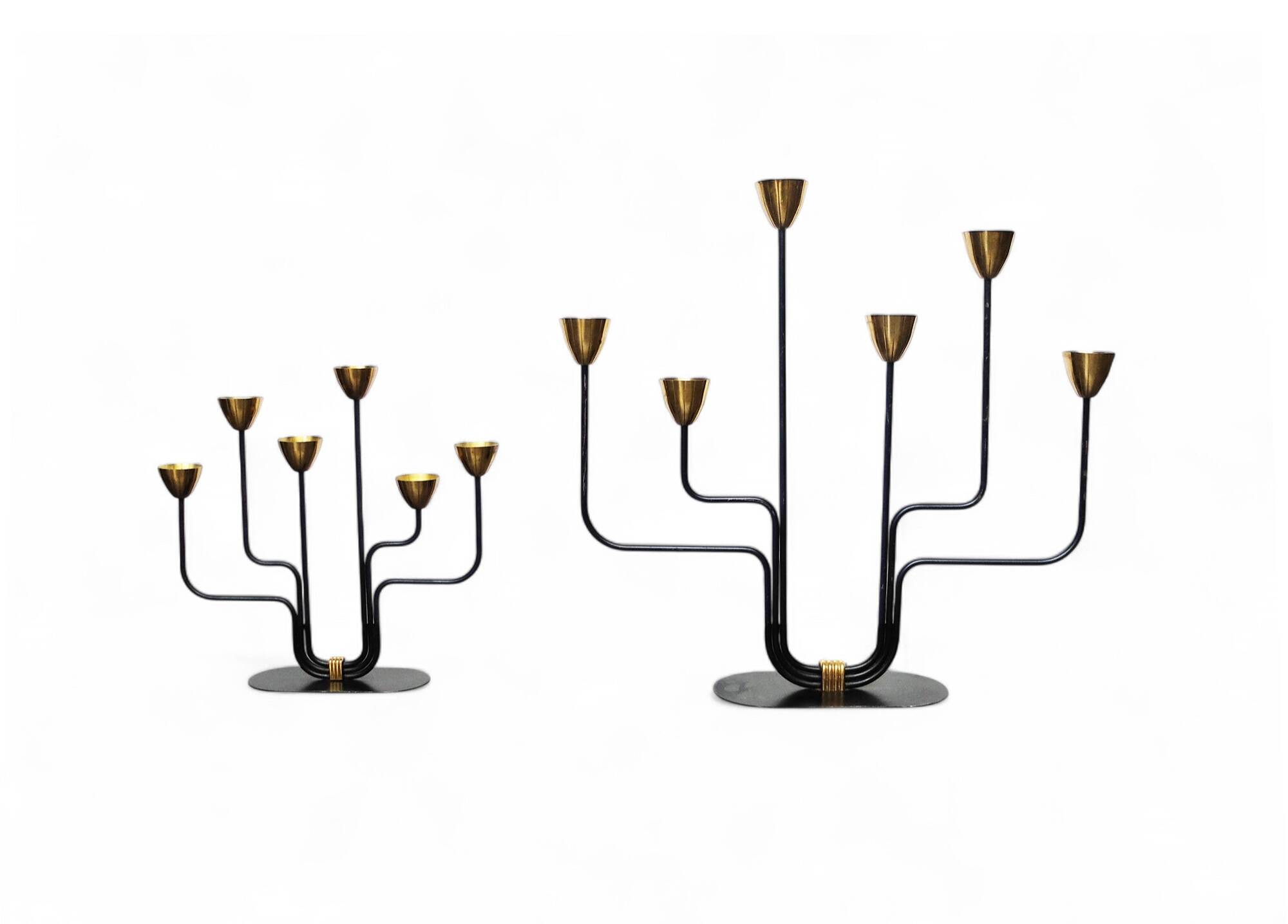 Mid-Century Scandinavian Candlestick, Gunnar Ander for Ystad Metall, Sweden